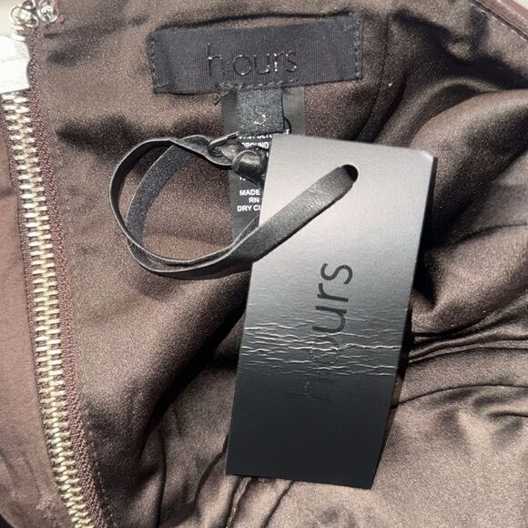 NWT H:OURS Blake Mini Dress in Dark Brown Small Revolve - Picture 12 of 14